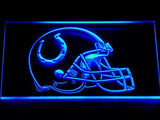 Indianapolis Colts Helmet LED Neon Sign USB - Blue - TheLedHeroes