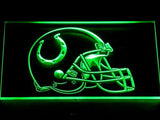 Indianapolis Colts Helmet LED Neon Sign USB - Green - TheLedHeroes