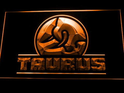 Taurus Firearms LED Neon Sign USB - Orange - TheLedHeroes
