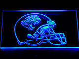 Jacksonville Jaguars Helmet LED Neon Sign USB - Blue - TheLedHeroes