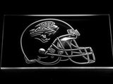 Jacksonville Jaguars Helmet LED Neon Sign USB - White - TheLedHeroes