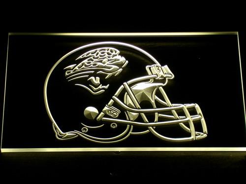 Jacksonville Jaguars Helmet LED Neon Sign Electrical - Yellow - TheLedHeroes