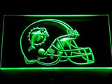Miami Dolphins Helmet LED Neon Sign USB - Green - TheLedHeroes
