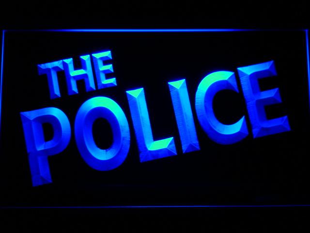 The Police LED Neon Sign Electrical - Blue - TheLedHeroes