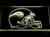 FREE Minnesota Vikings Helmet LED Sign - Yellow - TheLedHeroes