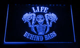 Harley Davidson Life Behind Bars LED Sign - Blue - TheLedHeroes