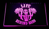 Harley Davidson Life Behind Bars LED Sign - Purple - TheLedHeroes