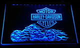 Harley Davidson 8 LED Sign - Blue - TheLedHeroes