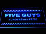 FREE Five Guys Burger and Fries LED Sign - Blue - TheLedHeroes