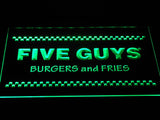 Five Guys Burger and Fries LED Neon Sign USB - Green - TheLedHeroes