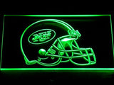 New York Jets Helmet LED Neon Sign USB - Green - TheLedHeroes