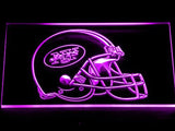 New York Jets Helmet LED Neon Sign USB - Purple - TheLedHeroes