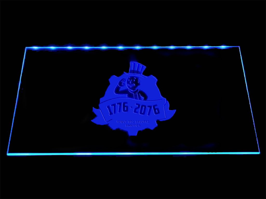 Fallout 1776-2076 LED Neon Sign USB - Blue - TheLedHeroes