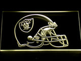 Oakland Raiders Helmet LED Sign - Yellow - TheLedHeroes