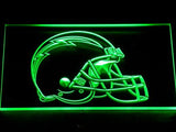 San Diego Chargers Helmet LED Neon Sign Electrical - Green - TheLedHeroes