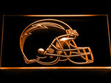 San Diego Chargers Helmet LED Neon Sign Electrical - Orange - TheLedHeroes