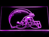 San Diego Chargers Helmet LED Neon Sign Electrical - Purple - TheLedHeroes