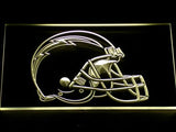 San Diego Chargers Helmet LED Neon Sign Electrical - Yellow - TheLedHeroes