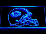 San Francisco 49ers Helmet LED Neon Sign USB - Blue - TheLedHeroes
