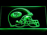 San Francisco 49ers Helmet LED Neon Sign USB - Green - TheLedHeroes