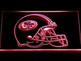 San Francisco 49ers Helmet LED Neon Sign USB - Red - TheLedHeroes