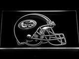 San Francisco 49ers Helmet LED Neon Sign Electrical - White - TheLedHeroes