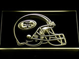 San Francisco 49ers Helmet LED Neon Sign Electrical - Yellow - TheLedHeroes