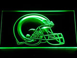 Saint Louis Rams Helmet LED Neon Sign USB - Green - TheLedHeroes