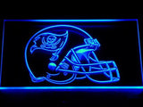 Tampa Bay Buccaneers Helmet LED Neon Sign Electrical - Blue - TheLedHeroes