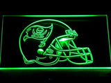 Tampa Bay Buccaneers Helmet LED Neon Sign Electrical - Green - TheLedHeroes