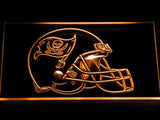Tampa Bay Buccaneers Helmet LED Neon Sign Electrical - Orange - TheLedHeroes