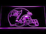 Tampa Bay Buccaneers Helmet LED Neon Sign Electrical - Purple - TheLedHeroes