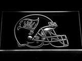 Tampa Bay Buccaneers Helmet LED Neon Sign USB - White - TheLedHeroes