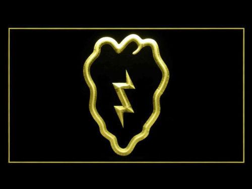 25th Infantry Division US Military LED Neon Sign USB - Yellow - TheLedHeroes