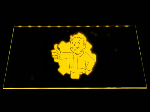 Fallout Vault Boy (2) LED Sign - Yellow - TheLedHeroes