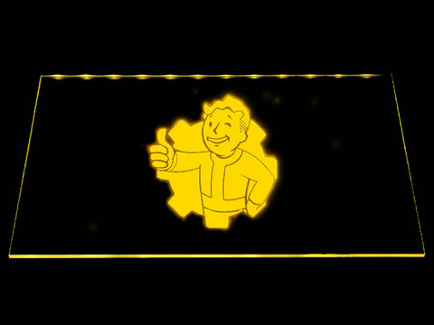 FREE Fallout Vault Boy (2) LED Sign - Yellow - TheLedHeroes