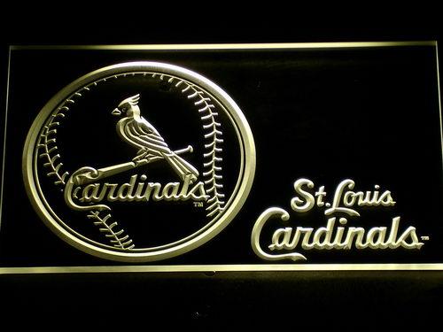 St. Louis Cardinals (4) LED Neon Sign USB - Yellow - TheLedHeroes