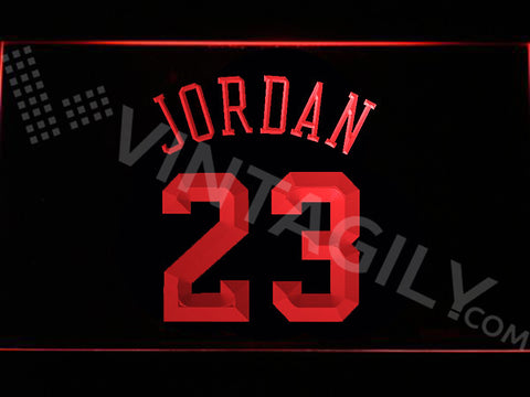 Michael Jordan 23 LED Sign - Red - TheLedHeroes