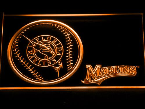 Florida Marlins (2) LED Neon Sign USB - Orange - TheLedHeroes