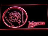 Florida Marlins (2) LED Neon Sign USB - Red - TheLedHeroes