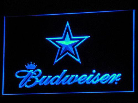 Dallas Cowboys Budweiser LED Neon Sign Electrical - Blue - TheLedHeroes