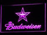 Dallas Cowboys Budweiser LED Neon Sign USB - Purple - TheLedHeroes