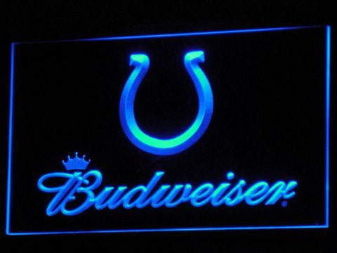 Indianapolis Colts Budweiser LED Neon Sign Electrical - Blue - TheLedHeroes