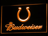 Indianapolis Colts Budweiser LED Neon Sign USB - Orange - TheLedHeroes