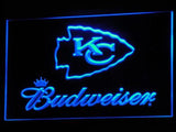 Kansas City Chiefs Budweiser LED Neon Sign USB - Blue - TheLedHeroes