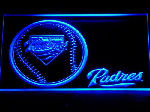 San Diego Padres (3) LED Neon Sign Electrical - Blue - TheLedHeroes