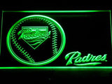 San Diego Padres (3) LED Neon Sign Electrical - Green - TheLedHeroes
