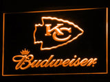 Kansas City Chiefs Budweiser LED Neon Sign USB - Orange - TheLedHeroes