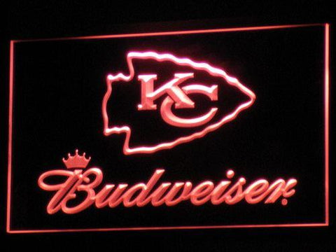 Kansas City Chiefs Budweiser LED Neon Sign Electrical - Red - TheLedHeroes