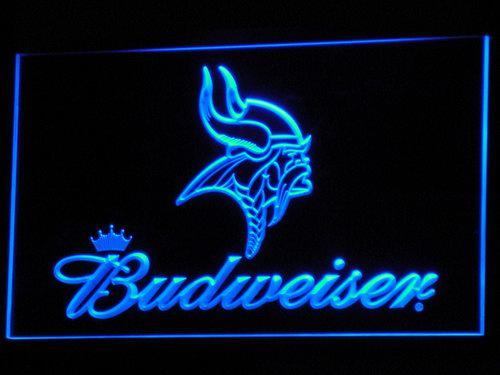 Minnesota Vikings Budweiser LED Sign - Blue - TheLedHeroes